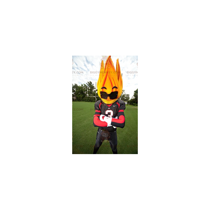 Flame BIGGYMONKEY™ maskotkostume med solbriller -