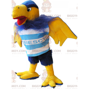 Disfraz de mascota BIGGYMONKEY™ de pájaro buitre azul y