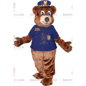 Traje de mascote BIGGYMONKEY™ ursinho marrom com roupa de