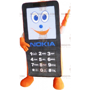 Costume da mascotte BIGGYMONKEY™ Nokia Cell Phone nero e