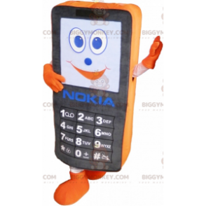 Black and Orange Nokia Cell Phone BIGGYMONKEY™ Mascot Costume –