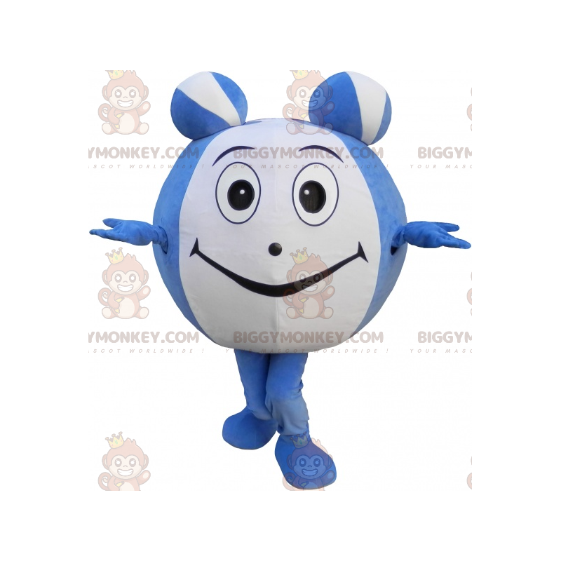 Costume da mascotte BIGGYMONKEY™ pesce blu e verde con naso