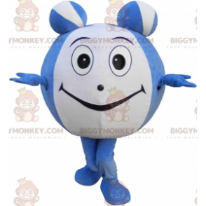 Blauwe en groene vis BIGGYMONKEY™ mascottekostuum met grote