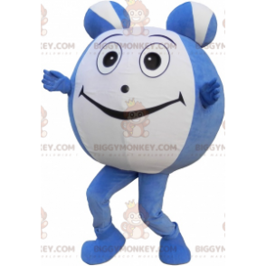 Costume da mascotte BIGGYMONKEY™ pesce blu e verde con naso