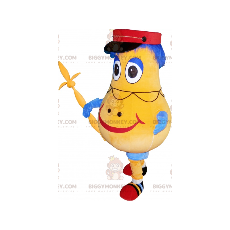 BIGGYMONKEY™ keltainen ja sininen perunamiehen maskottiasu -
