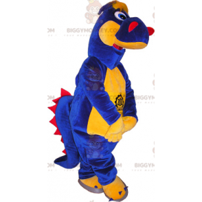 Blue Yellow and Red Dinosaur BIGGYMONKEY™ Mascot Costume -