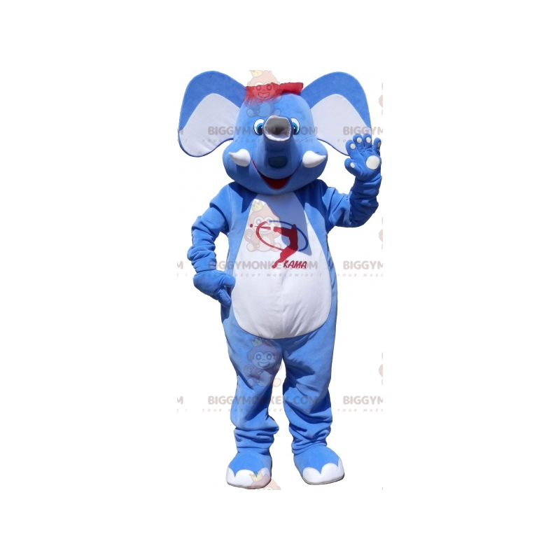 Blau-weißer Elefant mit rotem Haar BIGGYMONKEY™