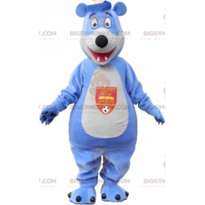 Costume de mascotte BIGGYMONKEY™ d'ours de nounours bleu et