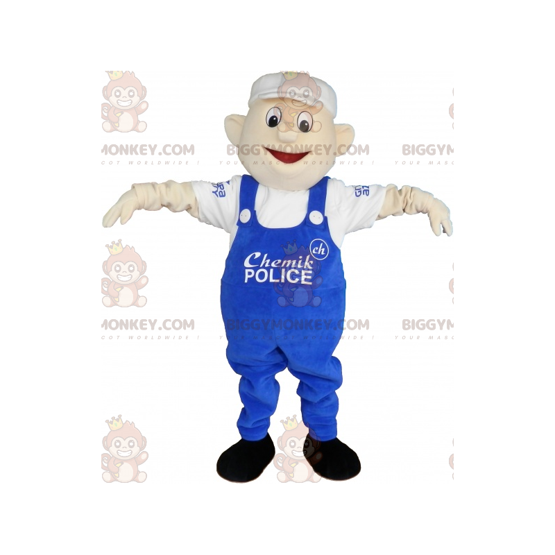 Mann Maler Arbeiter BIGGYMONKEY™ Maskottchen Kostüm in Overalls