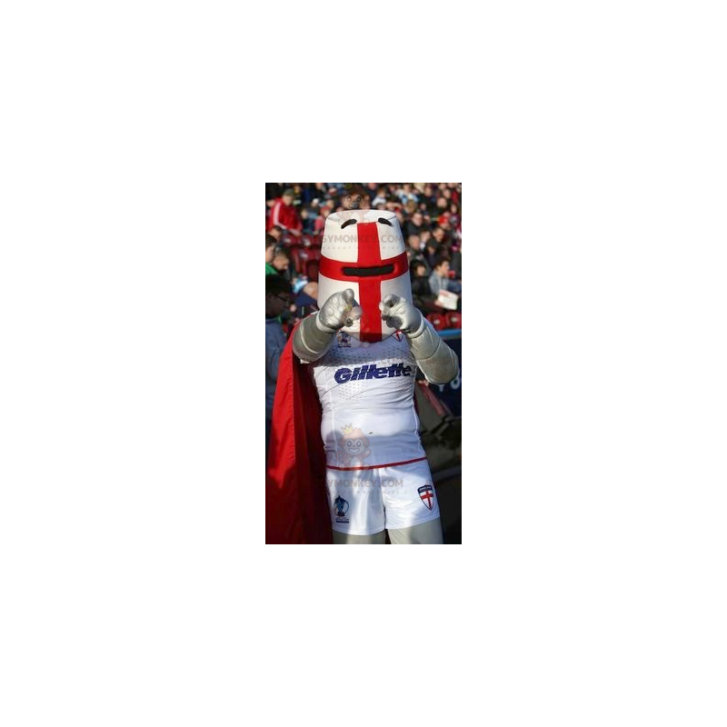 Ridder BIGGYMONKEY™ mascottekostuum met helm en rode cape -