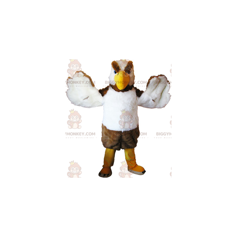 Disfraz de mascota BIGGYMONKEY™ de buitre pájaro azul y blanco