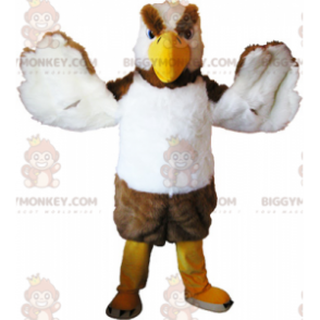 Disfraz de mascota BIGGYMONKEY™ de buitre pájaro azul y blanco