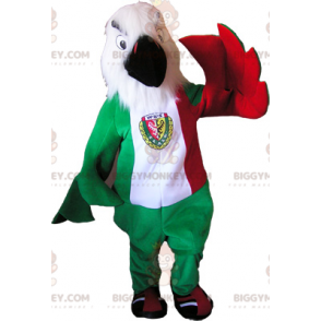 Στολή μασκότ Eagle BIGGYMONKEY™ σε χρώματα ιταλικής σημαίας -