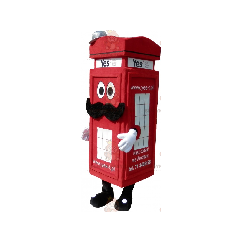 BIGGYMONKEY™ Costume da mascotte da cabina telefonica rossa di