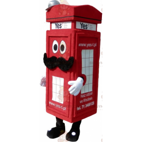 BIGGYMONKEY™ Costume da mascotte da cabina telefonica rossa di