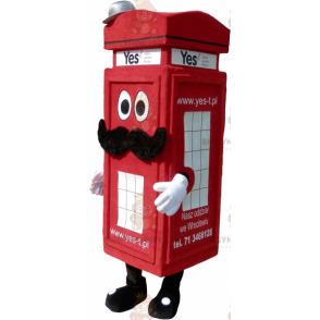 BIGGYMONKEY™ London Type Red Phone Booth -maskottiasu -