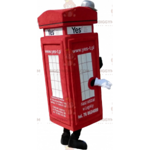 BIGGYMONKEY™ London Type Red Phone Booth -maskottiasu -