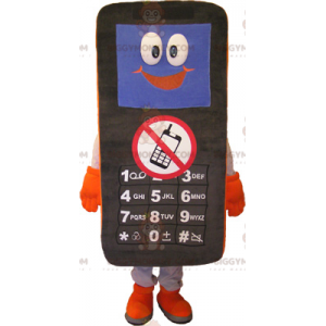 Costume de mascotte BIGGYMONKEY™ de téléphone portable noir
