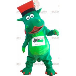 Green Giant Dinosaur BIGGYMONKEY™ Mascot Costume with Hat -