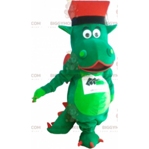 Costume de mascotte BIGGYMONKEY™ de dinosaure géant vert avec