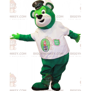 Costume de mascotte BIGGYMONKEY™ de nounours vert avec un