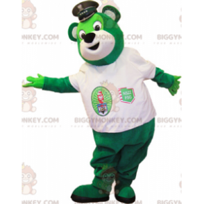 Costume de mascotte BIGGYMONKEY™ de nounours vert avec un