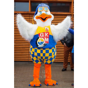 Colorful Flying Bird Gull BIGGYMONKEY™ Mascot Costume –