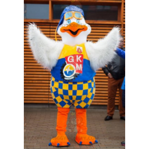 Colorful Flying Bird Gull BIGGYMONKEY™ Mascot Costume –