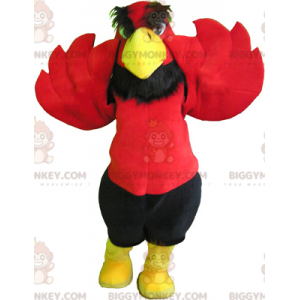 Costume da mascotte BIGGYMONKEY™ dell'aquila rossa e gialla con