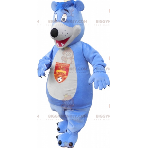 Blå og hvid bamse BIGGYMONKEY™ maskotkostume - Biggymonkey.com