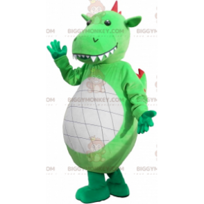 Niesamowity kostium maskotki ogromnego zielonego dinozaura