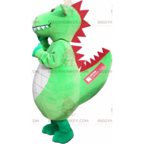 Fantastico costume della mascotte del dinosauro verde gigante