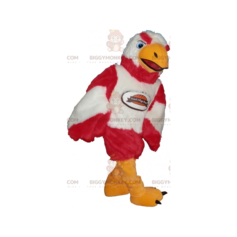 Awesome Red White and Orange Eagle BIGGYMONKEY™ Mascot Costume