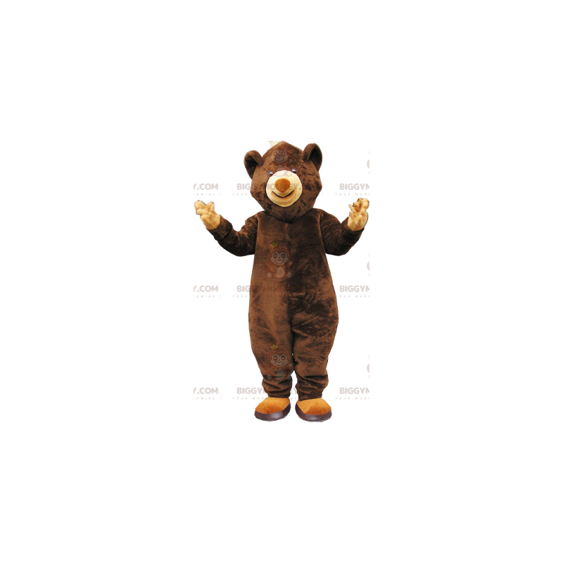 Costume de mascotte BIGGYMONKEY™ d'ours brun en peluche -