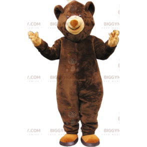 BIGGYMONKEY™ Costume da mascotte in peluche da orso bruno -