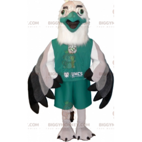 BIGGYMONKEY™ Mascot Costume White and Green Sphinx In