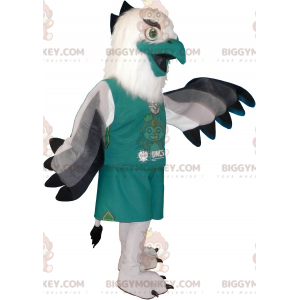 Costume de mascotte BIGGYMONKEY™ de sphinx blanc et vert en