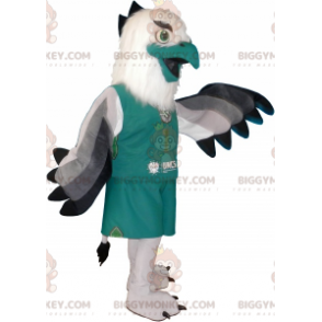 Costume de mascotte BIGGYMONKEY™ de sphinx blanc et vert en