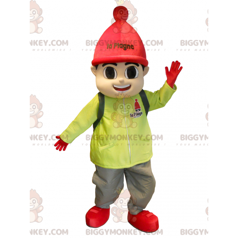 Costume da mascotte BIGGYMONKEY™ da ragazzino vestito con