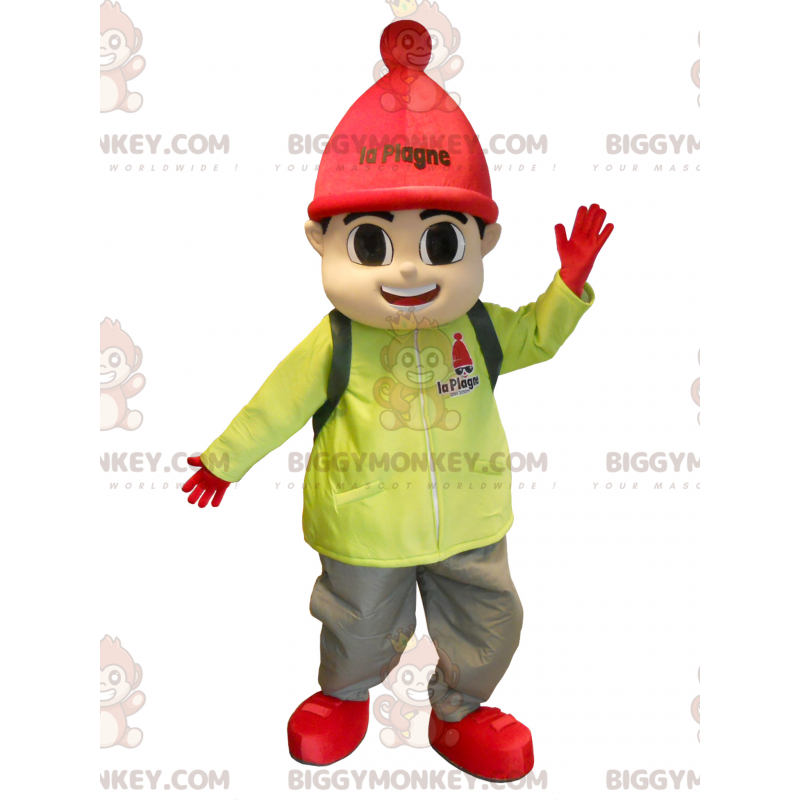 Mascottekostuum BIGGYMONKEY™ voor kleine jongen gekleed in