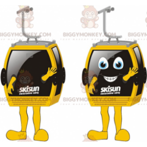 2 cabinas de teleférico con la mascota de BIGGYMONKEY™ -