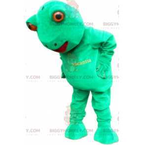 Costume de mascotte BIGGYMONKEY™ de grenouille verte géante et