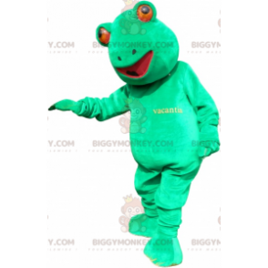 Divertente costume mascotte gigante rana verde BIGGYMONKEY™ -