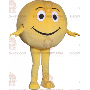Costume da mascotte BIGGYMONKEY™ con palla gialla gigante.