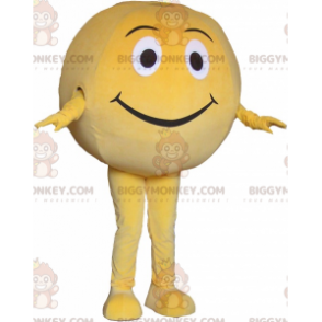 Costume de mascotte BIGGYMONKEY™ de boule jaune géante. Costume