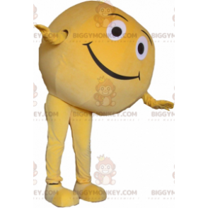 Costume de mascotte BIGGYMONKEY™ de boule jaune géante. Costume