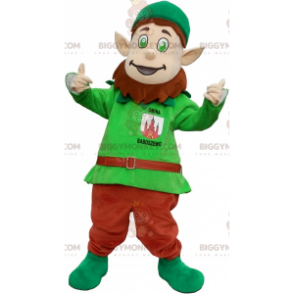 BIGGYMONKEY™ Leprechaun maskotkostume med spidse ører og en hue