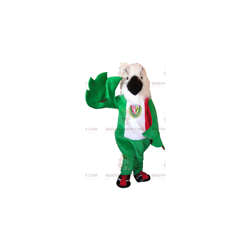 Costume da mascotte BIGGYMONKEY™ Aquila rossa bianca verde -