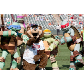 Teenage Mutant Ninja Turtles famous cartoon turtles mascot