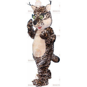 BIGGYMONKEY™ Cat Leopard Mascot Costume with Bug Eyes –